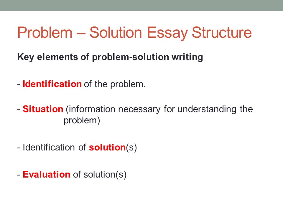 Problem essay examples